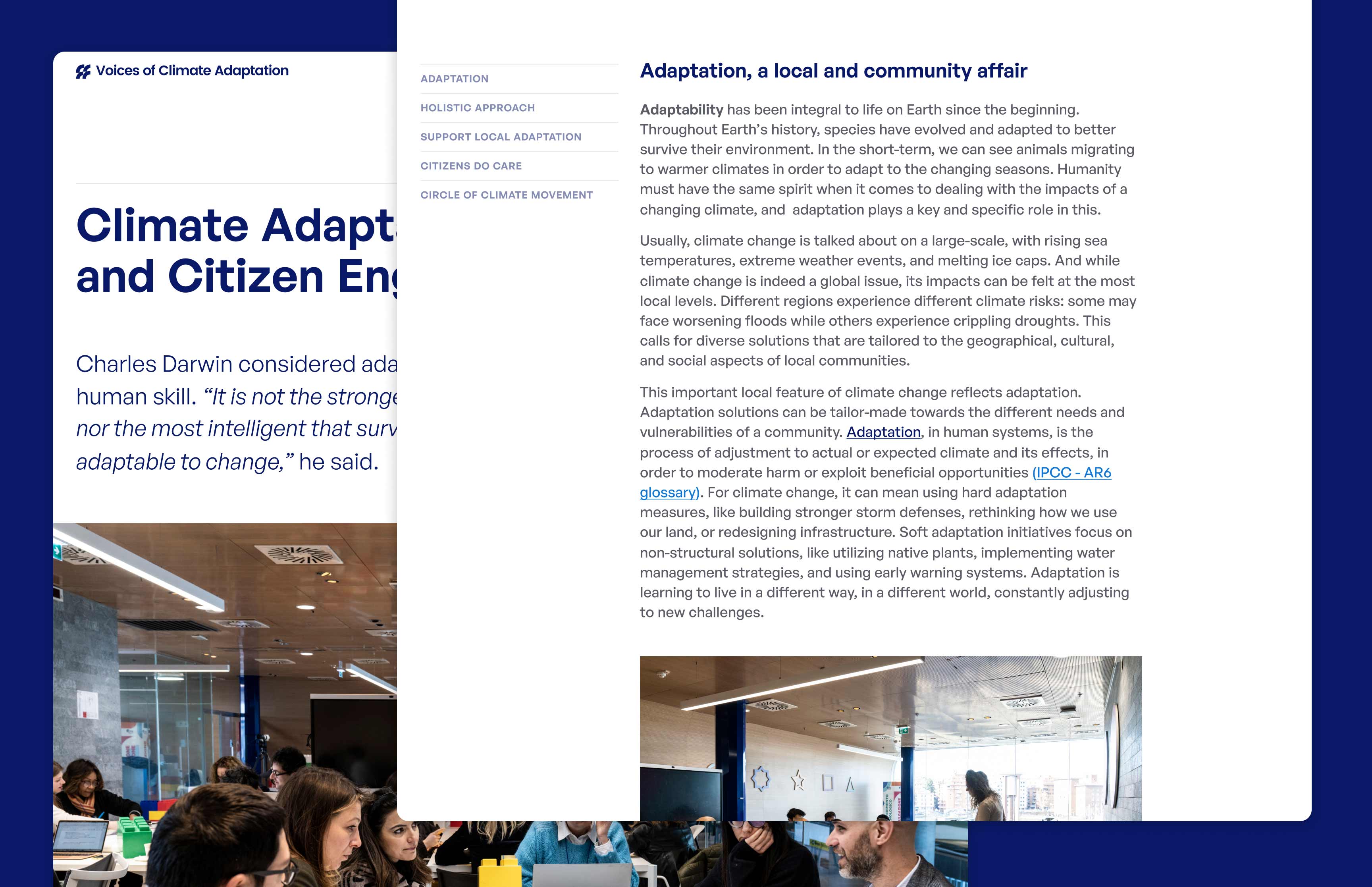Voices of climate adaptation theme page