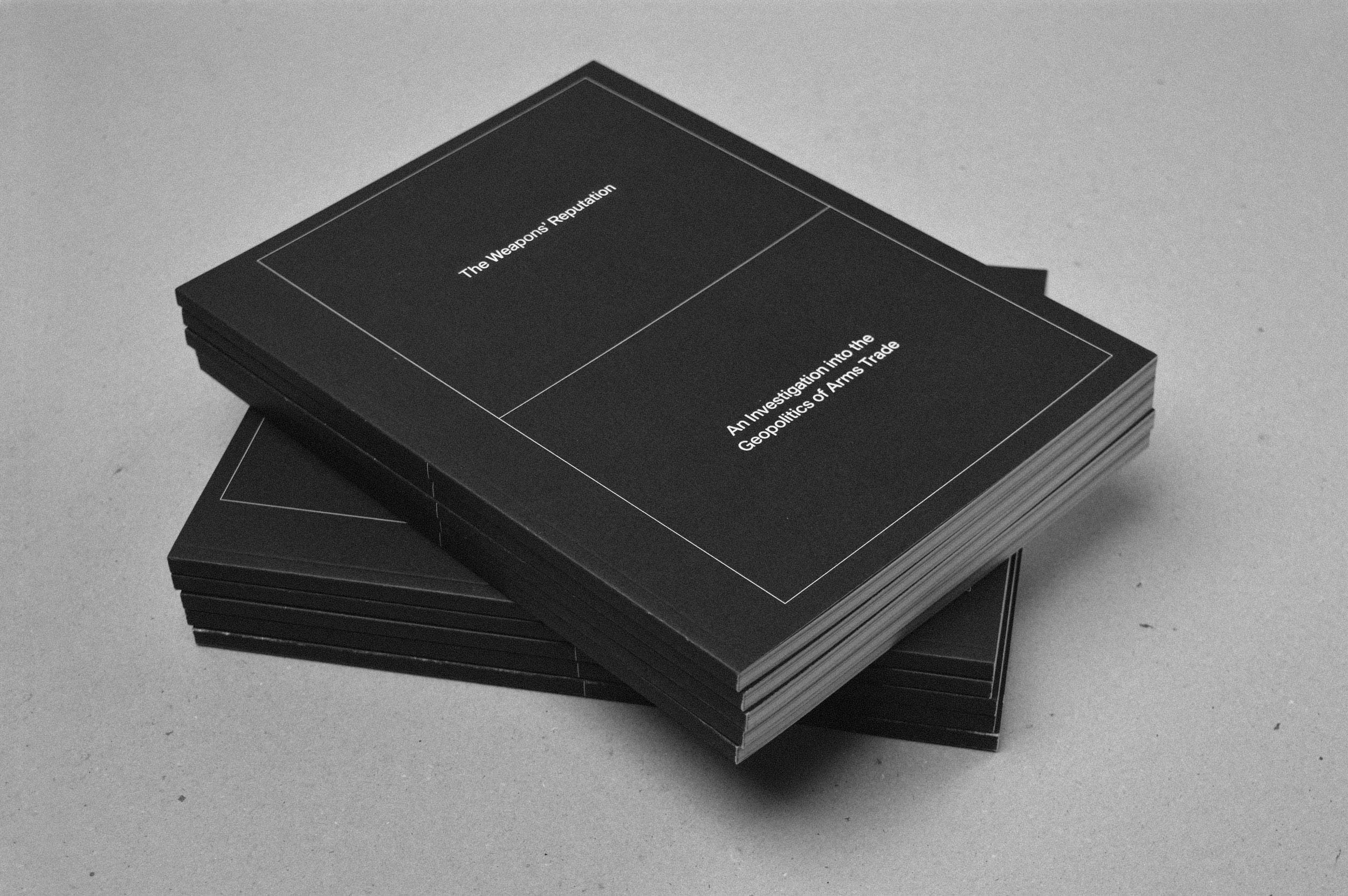 thesis graphic design editorial weapons cinzia bongino bw pages font