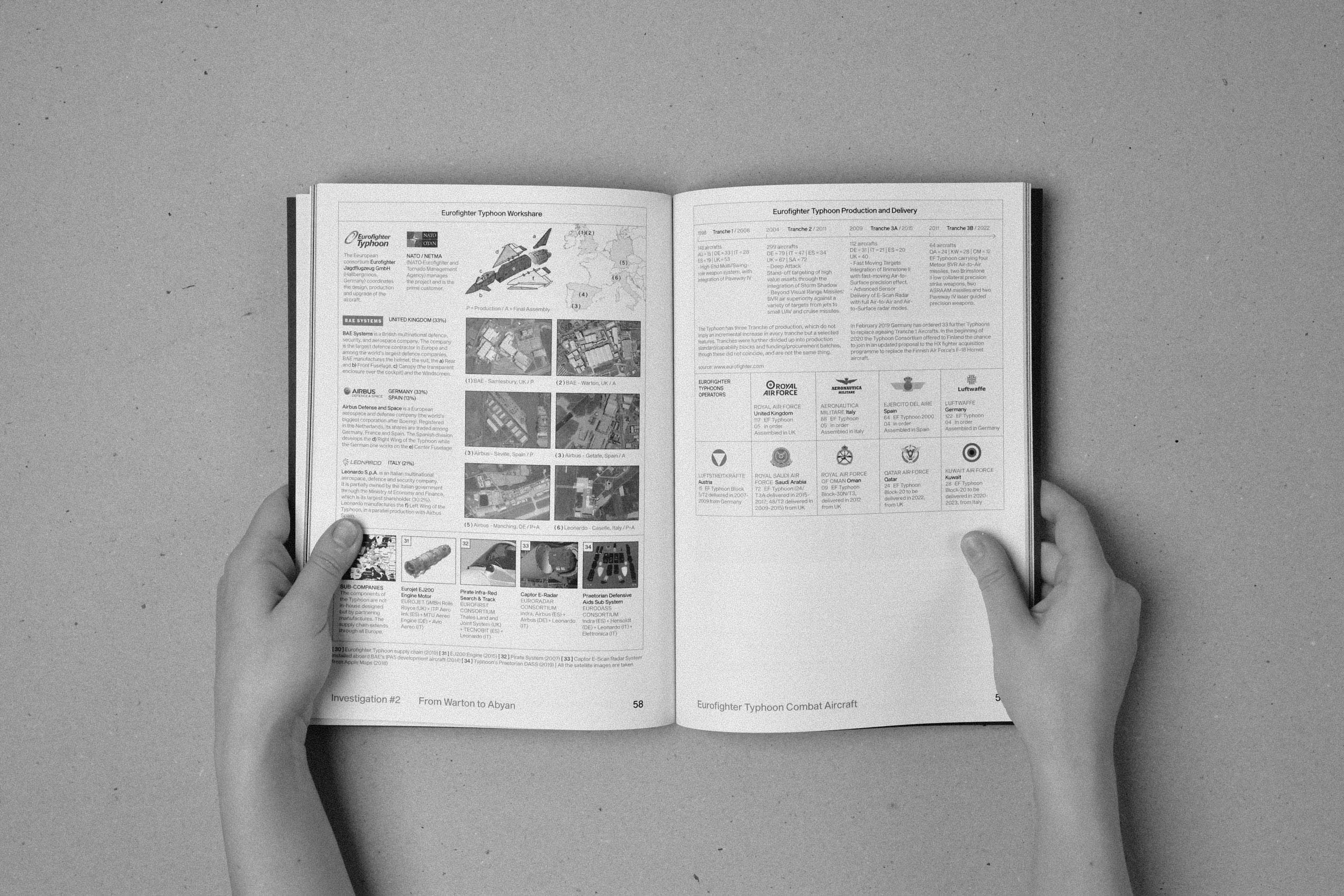 thesis graphic design editorial weapons cinzia bongino bw pages font