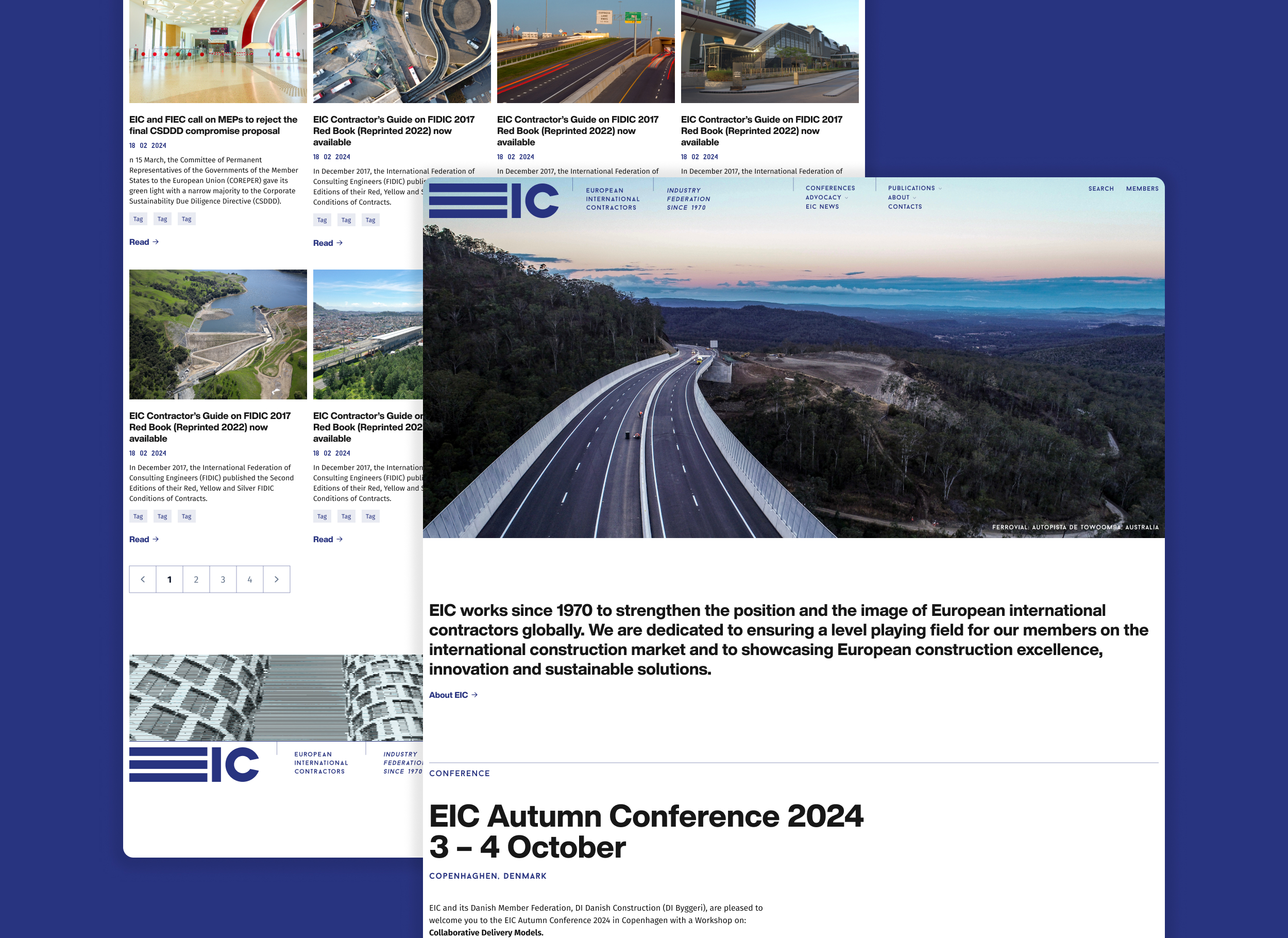 web design for the EIC Foundation