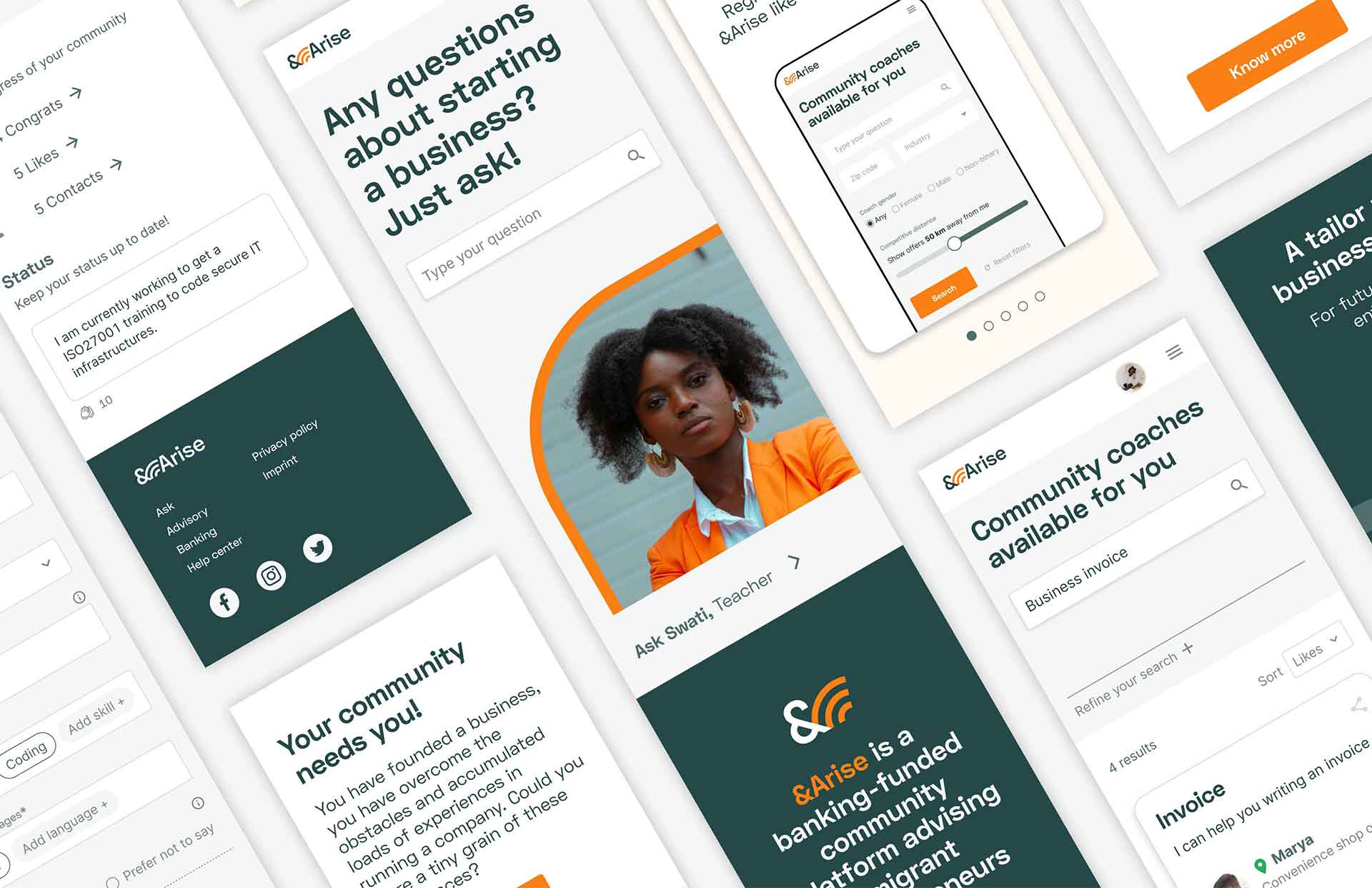 &arise banking app, ux/ui design, figma, wireframe