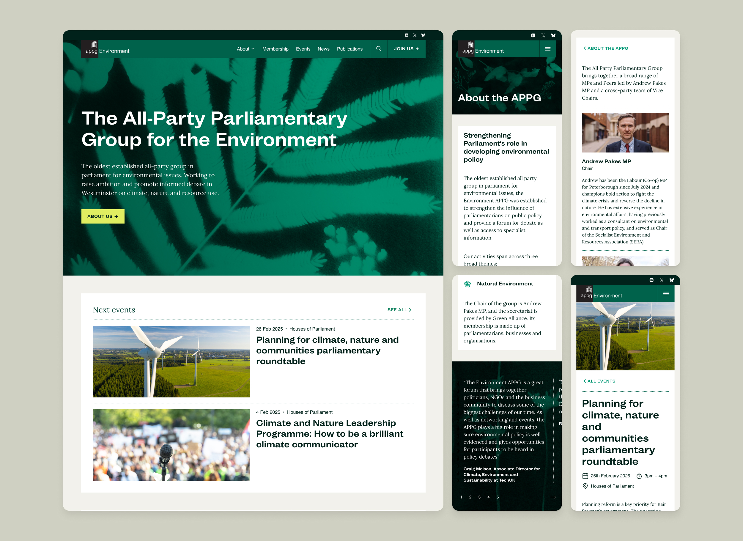 APPG Environment web design