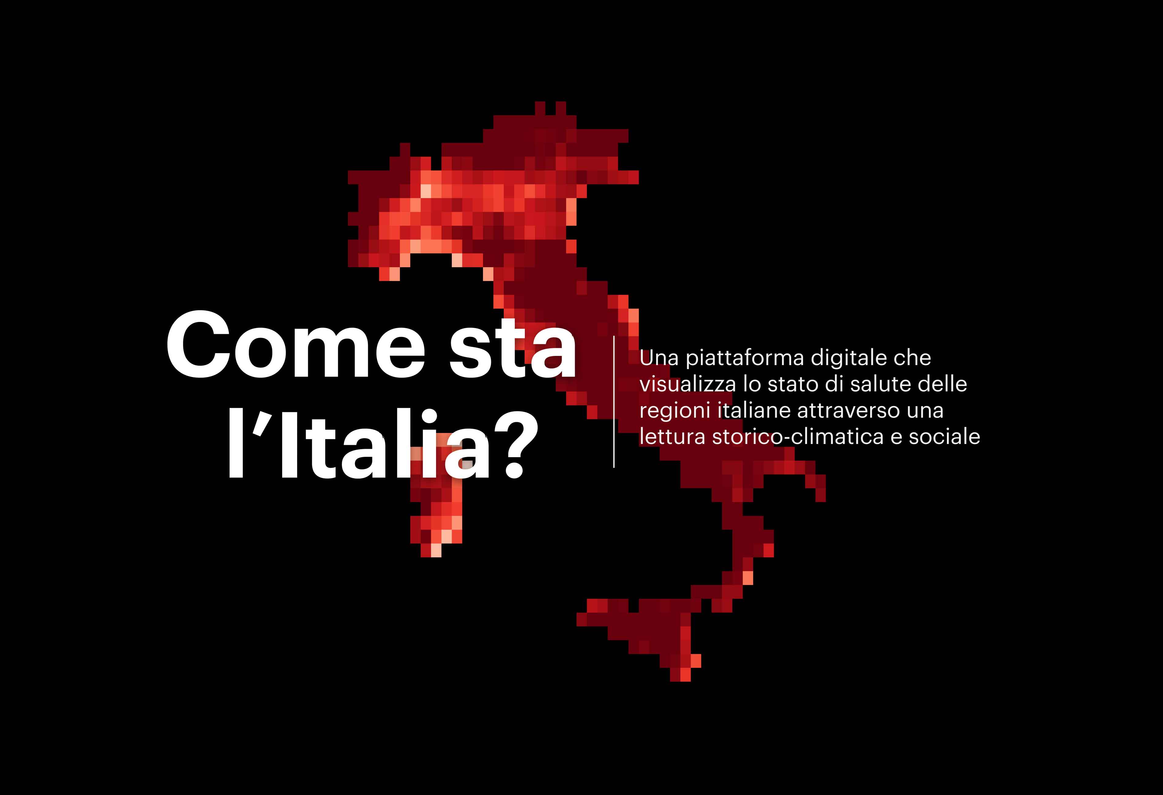 Heat map of Italy showcasing the warm temperature recorded in June 2003