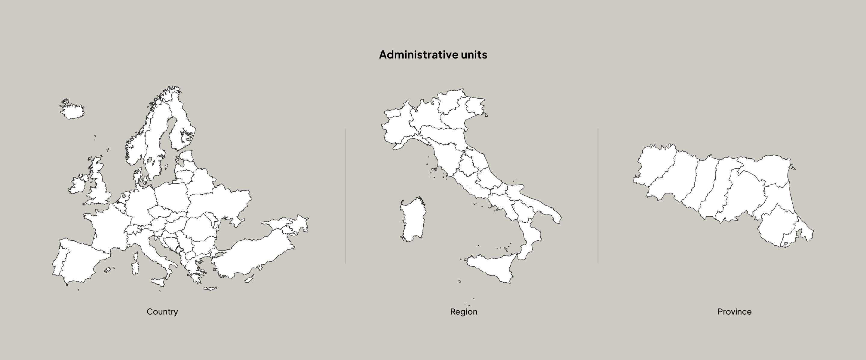 administrative units available for consultation on the climate index