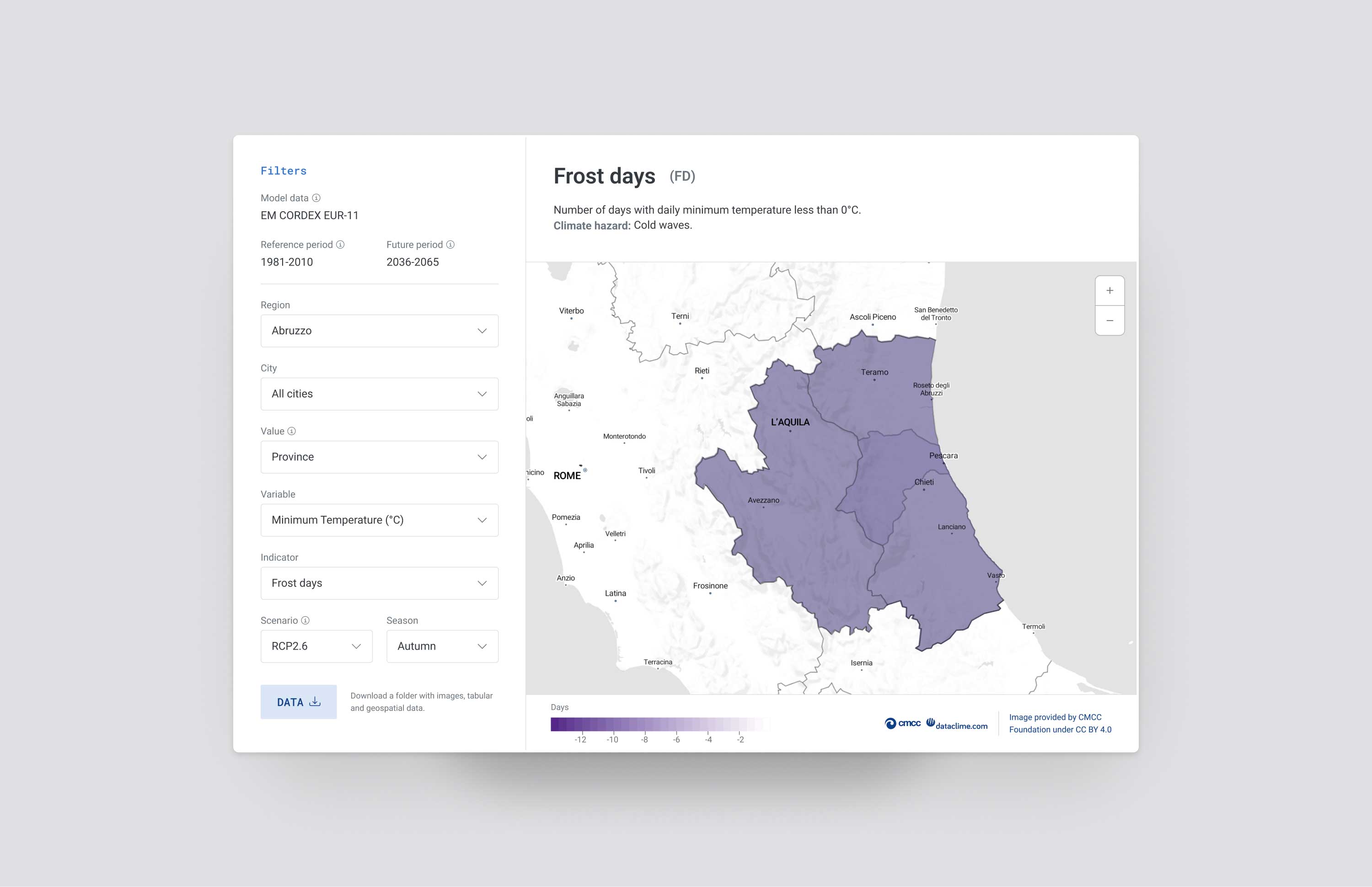 Climate data discoverer