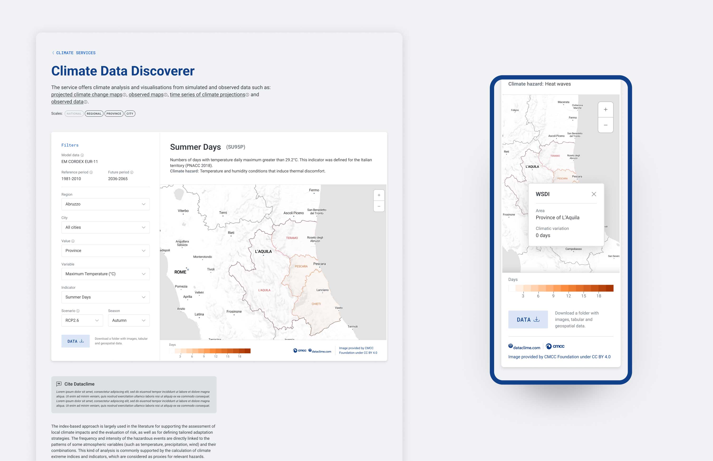 Climate data discoverer