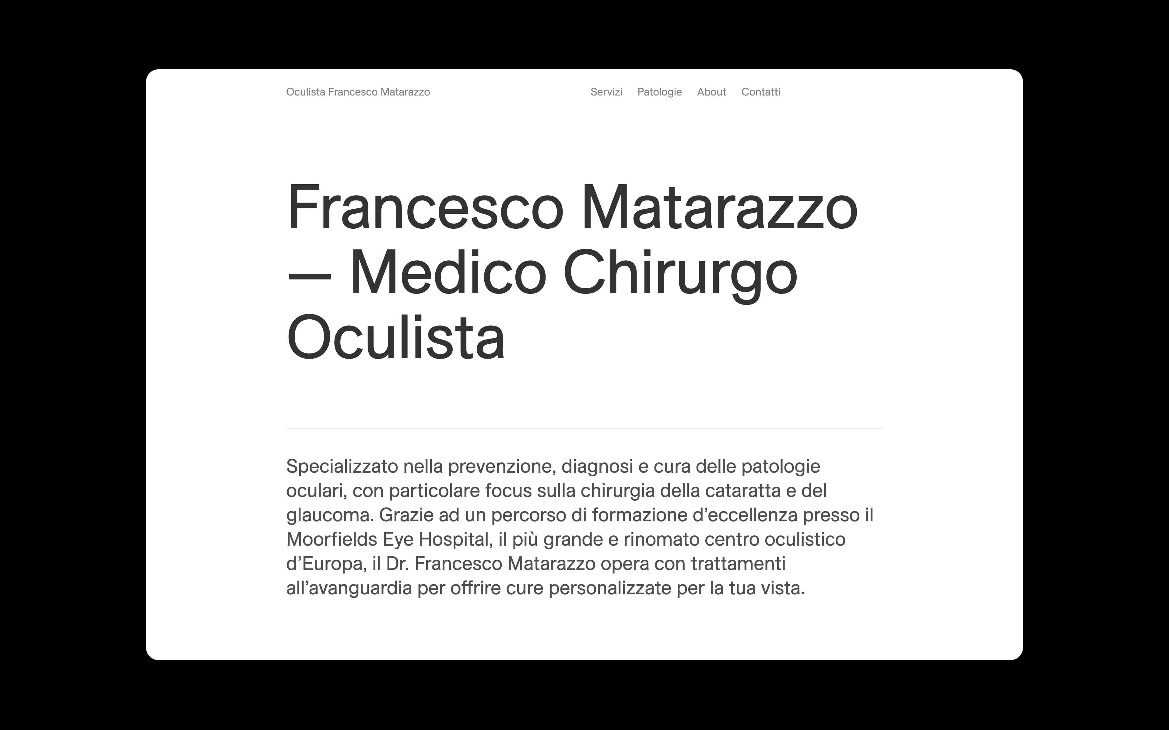 identity, logo, and bespoke illustration for an eyedoctor in Naples