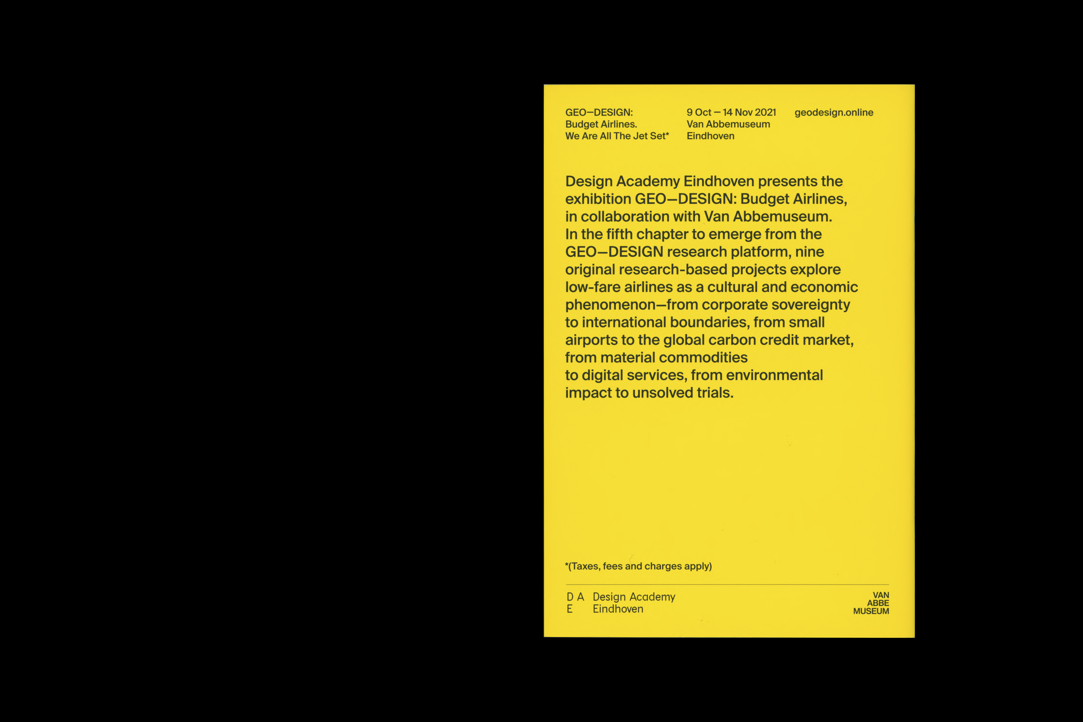 geo design exhibition identity brochure