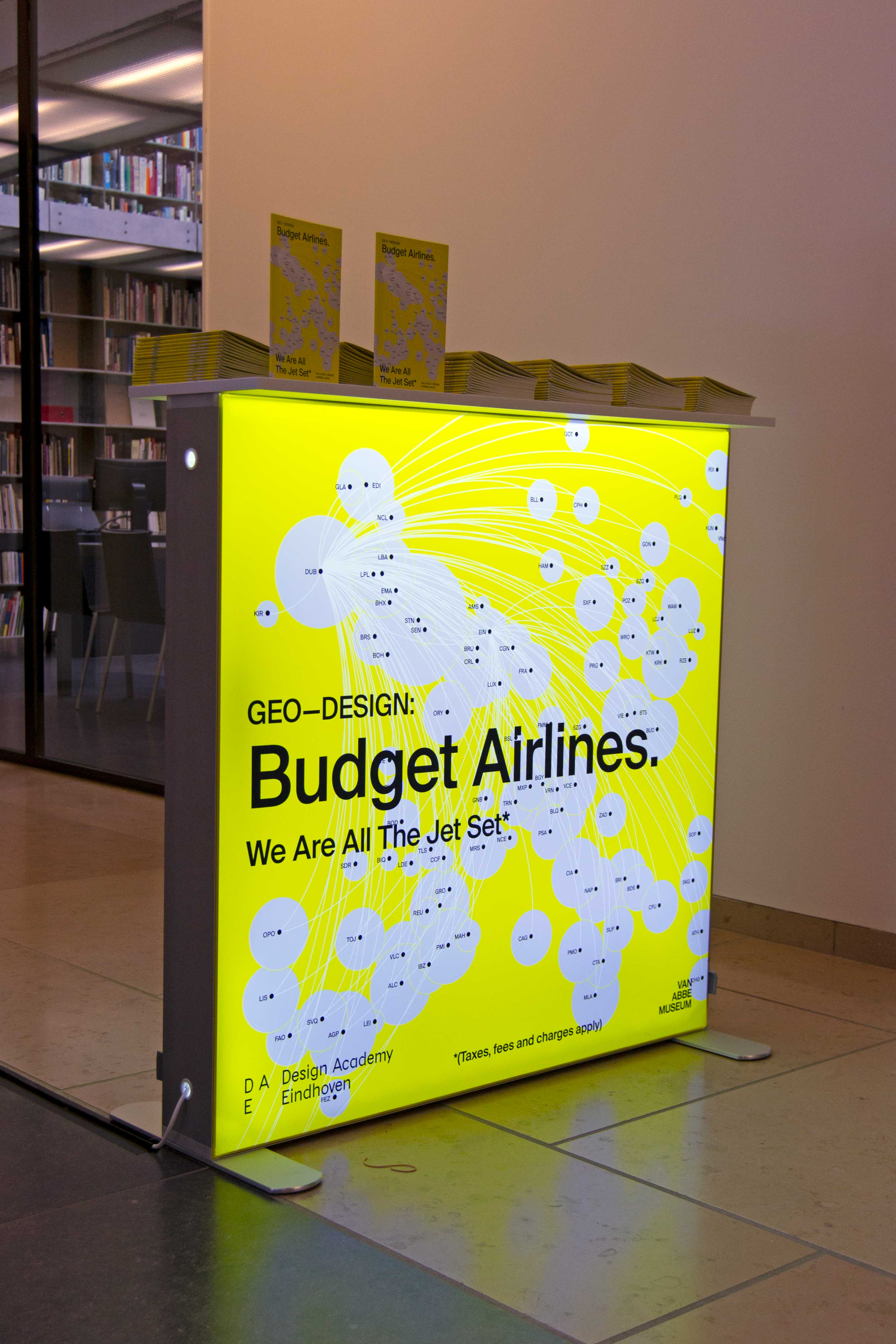 geo design exhibition identity lightbox airport