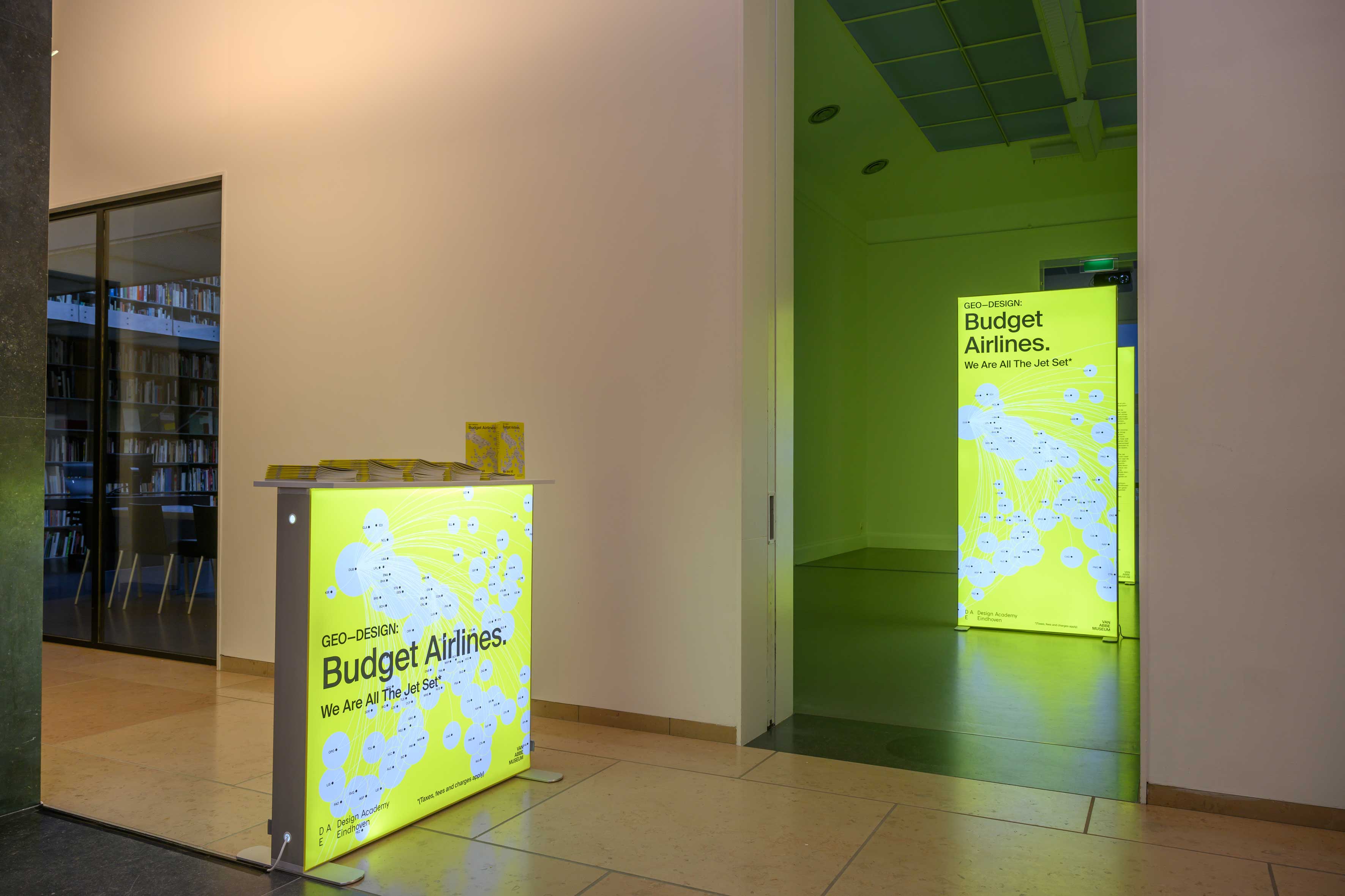 geo design exhibition identity lightbox airport