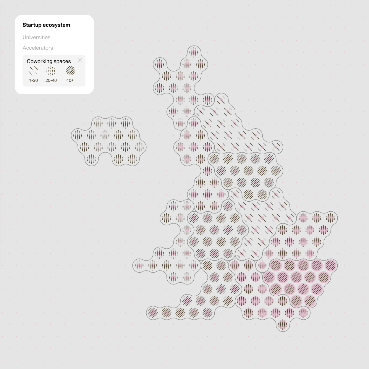 sifted startup map UK, interactive website, coworking spaces