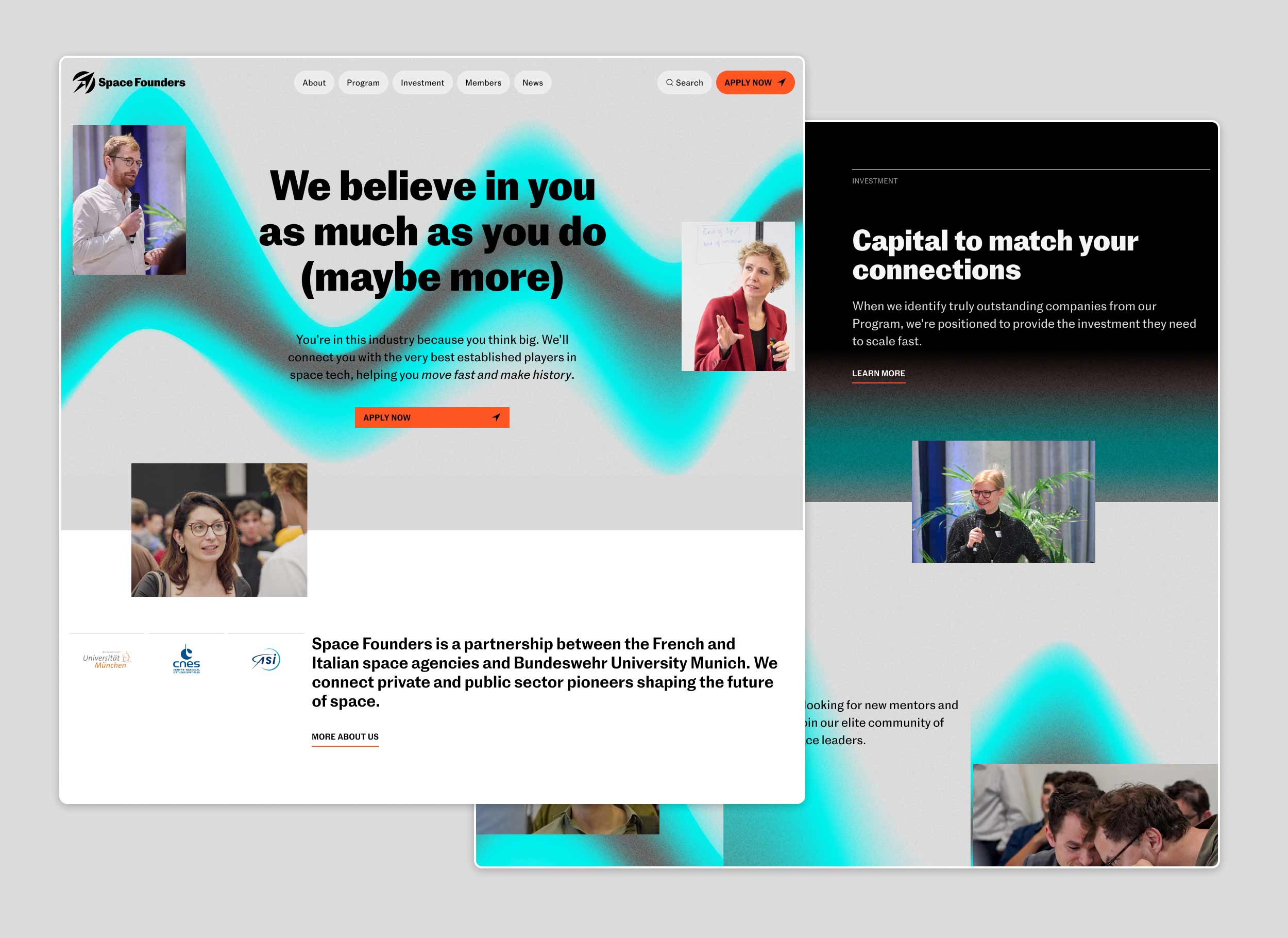 Space Founders web design