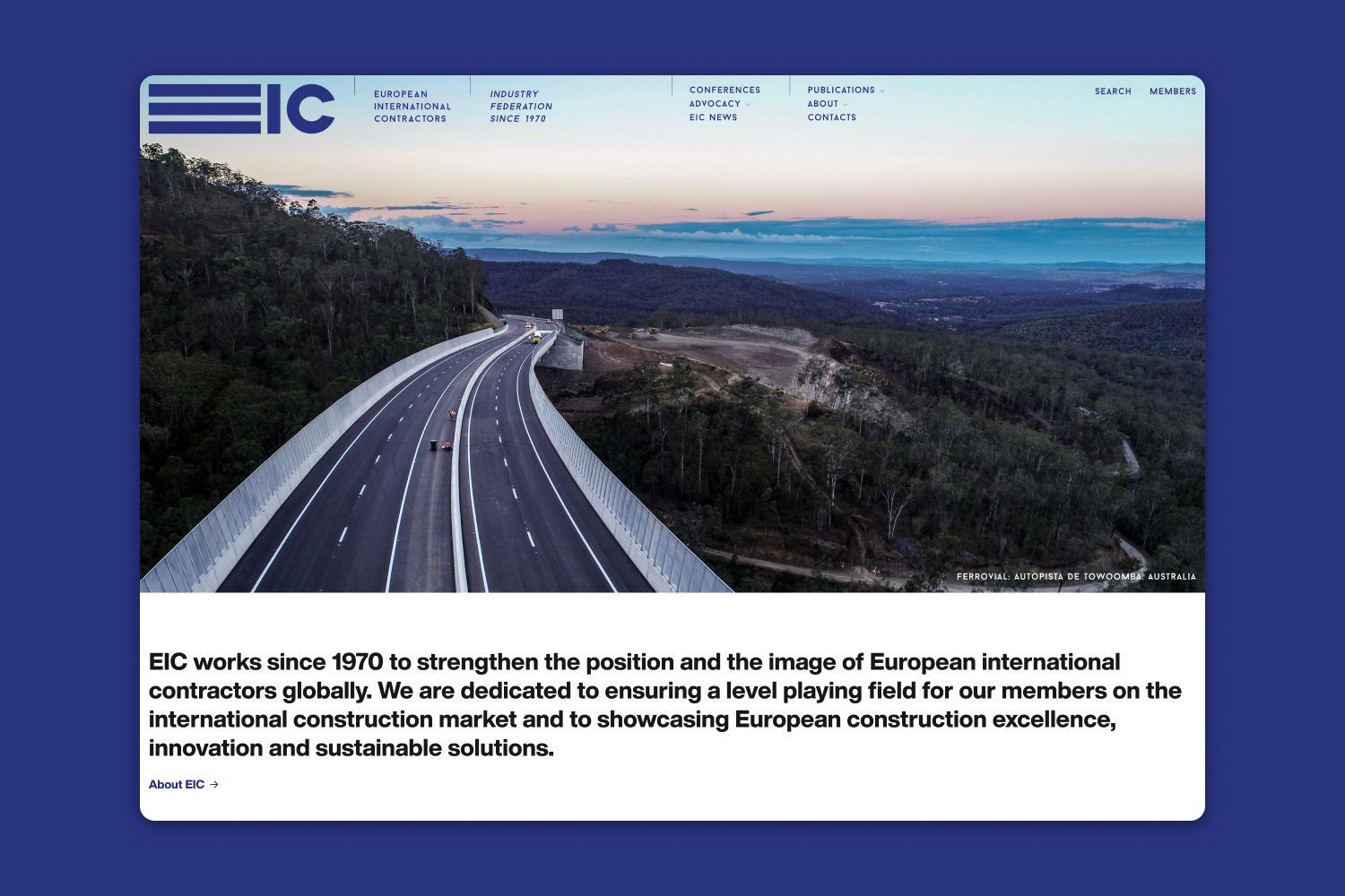 web design for the EIC foundation
