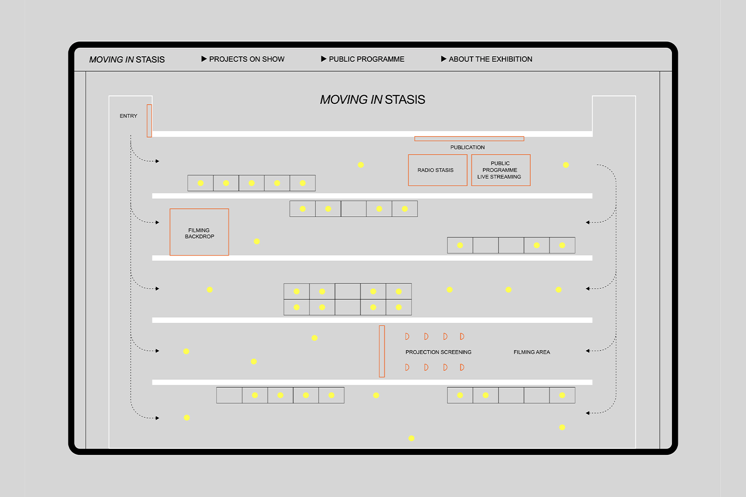 moving in stasis exhibition design archive