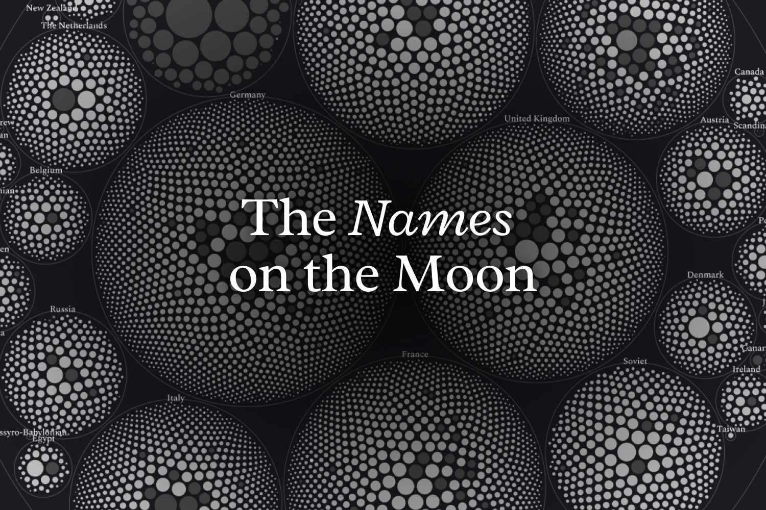 the names on the moon