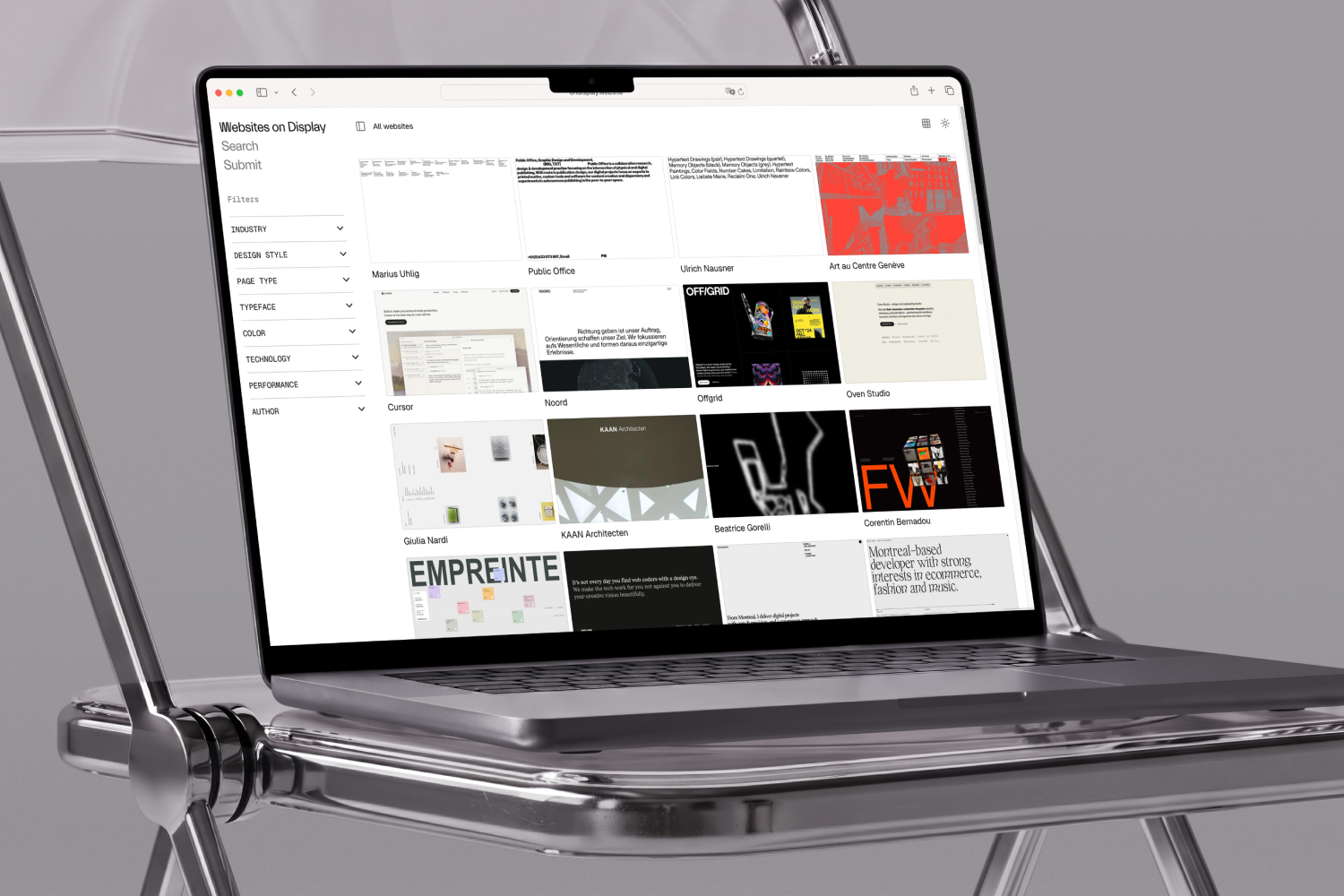 ux/ui design, website on display, web repository